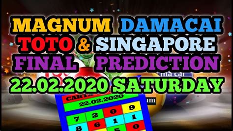 toto prediction singapore